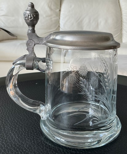 Glas bierkrug mit - glas-,