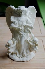 Partylite Engel Kerzenhalter Bisquit Porzellan mit Putten