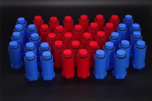 Baustopfen 20x blau - 20x, rot