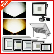 LED Fluter mit Bewegungsmelder Stecker 10W-100Watt Außen Strahler Scheinwerfer