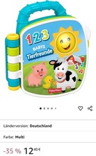 Fisher-Price Musikalisches Tierfreunde-Liederbuch Spielzeug Lernspielzeug Musik