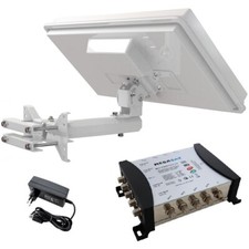 Selfsat H30D4+ Flachantenne + 5/8 Multischalter Digital Sat Anlage 8 Teilnehmer