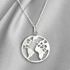 Weltkarte Silhouette Anhänger