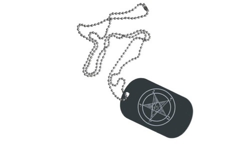 Dog tag fahne flagge baphomet - dog,