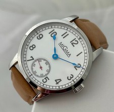 MIGMA SAILOR WEISS 316L STAHL ST36 TYPE BAUG UNITAS 6498 MARINE SAPPHIRE GERMANY