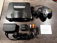 Nintendo N64 Spielekonsole - Schwarz inkl. Controller, Kabeln und HDMI Adapter