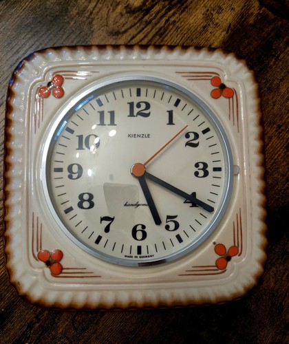 70er kienzle keramik wanduhr - 70er,