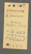 DDR Fahrkarte "Jüterbog A -