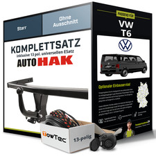 Für VW T6 Kasten,Bus Anhängerkupplung starr +eSatz 13pol uni 04.2015-09.2019 AHK