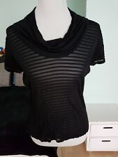 Anastacia by S. Oliver Shirt schwarz Ausbrenner-Optik Größe 36