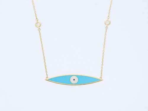 Collier kette auge - collier, emaille