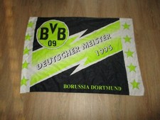 Borussia Dortmund Original Fan Fahne "Borussia Dortmund Deutscher Meister 1995"