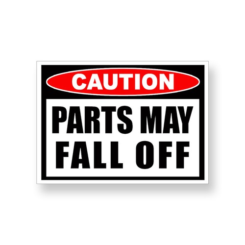 Aufkleber caution warning - caution,