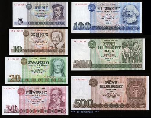 DDR Banknoten-Satz
