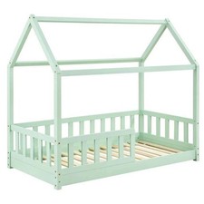 Kinderbett Hausbett Bodenbett 80x160 cm Rausfallschutz Lattenrost Holz B-WARE