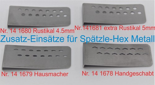 Schieber einsatz spätzle hex - spÄtzle,