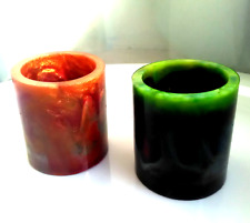 Mid Century 2x Teelicht- Halter Windlicht Kerze Dekoration Vintage