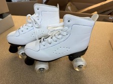 OP-0375 Klassische Retro Damen Rollschuhe, Gr.41 in weiß LED Räder B-WARE