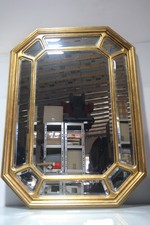 Vintage Wandspiegel / Venezianischer Spiegel, / Facette Spiegel / achteckige