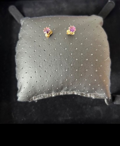 Echte amethyst ohrstecker - echte, 585