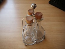 Essig-/ Ölausgießer 3 Flaschen je 10cl im Ständer