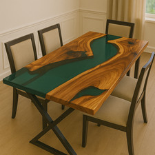 Handgefertigte Epoxid River