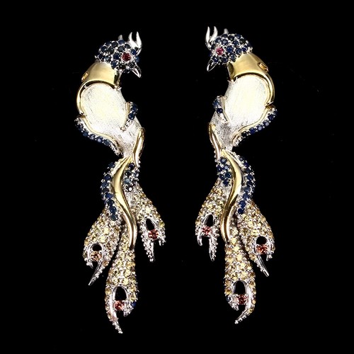 Saphir diamantschliff ohrringe - saphir,