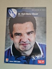 VFL BOCHUM DR. KARL HEINZ BAUER SAISON 08/09/ ORIGINAL SIGNIERT