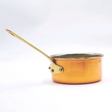 Kupferpfanne Pfanne Stiel Topf Kupfer Rund 23 cm 12,7 cm 6 cm Casserole Butter 