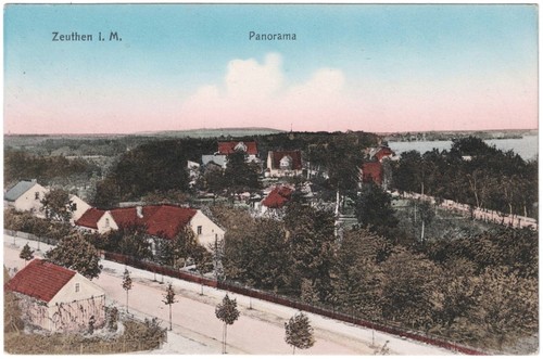Alte zeuthen panorama - ak,
