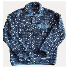 Patagonia Synchilla Snap-T Pullover Fleece Geometric Navy M Kostenloser Versand