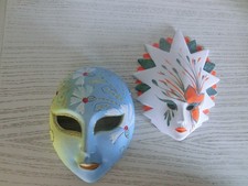 Keramik Masken Sonne orange