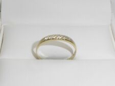 585 Gold Ring 14K Gelbgold Diamant Verlobungsring RG 61 - 19,4 mm 9094