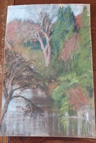 Vintage pastell landschaft von - landschaft,