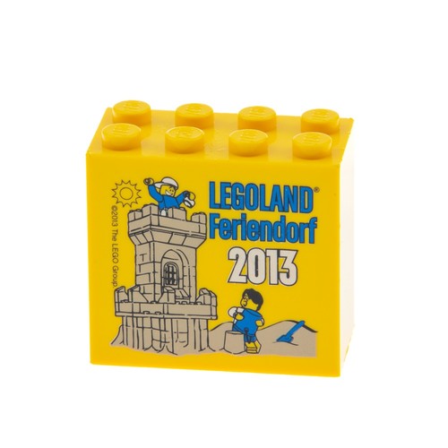 Lego bau stein 2x4x3 - lego, gelb