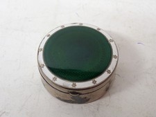 Silberdose Echtsilber 925er Deckel emailliert, England um 1890