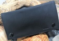 Tabakbeutel Tabaktasche Drehertasche neue Leder Design Serie in Black Schwarz