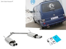 Fox Duplex Sportauspuff VW T4 Bus Transporter Caravelle Multivan 2x80 rund