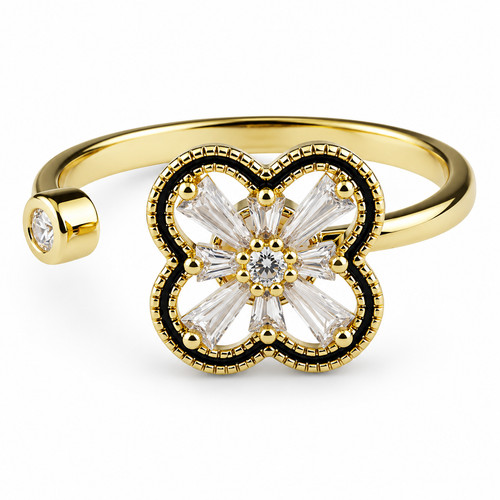 Spinning flower clover - clover, ring