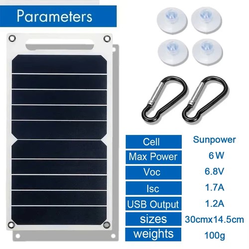 Solar panel flexibel usb - usb, 6w