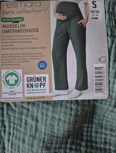 Damen musselin umstandshose - musselin,