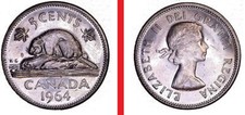 vintage 5 cents 1964 Canada
