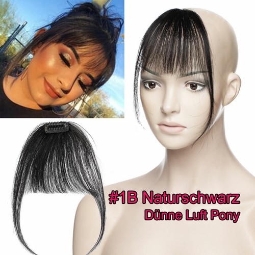 Echthaar pony luft bangs clip - bangs,