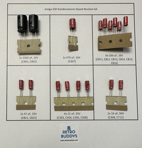 Amiga 500 rev - recap, kit