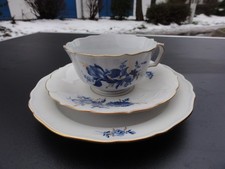 Meissen Tee Gedeck Blaue Blume