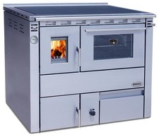 Küchenherd wasserführend SENKO C-25 Rechts/Links Edelstahl 25 kW Zentralheizung 