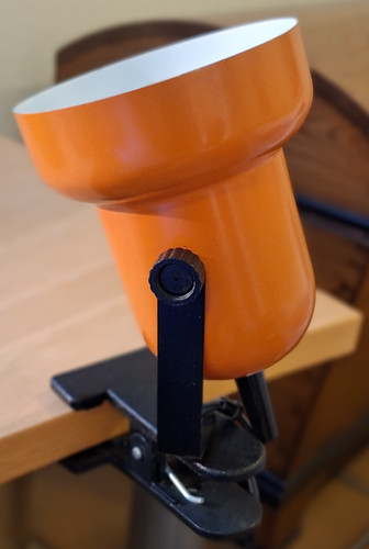 Vintage klemmlampe orange - vintage,