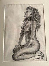 Akt knieend, Kohle, 42 cm x 30