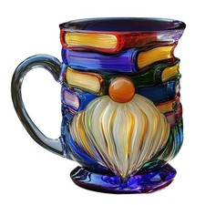 Bemalter Buchbecher Buntglas Buchtasse Neuheit 3d bemalte Bücher Kaffeebecher R1O8
