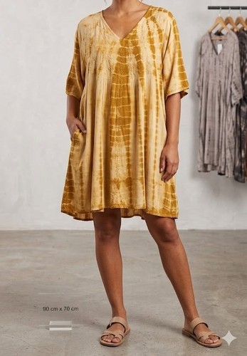 Batik tunika kleid aus - tunika/kleid,